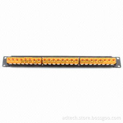 Blank Patch Panel, Dust Cover with UTP Cat6 Keystone Jack, 24-port 1U
